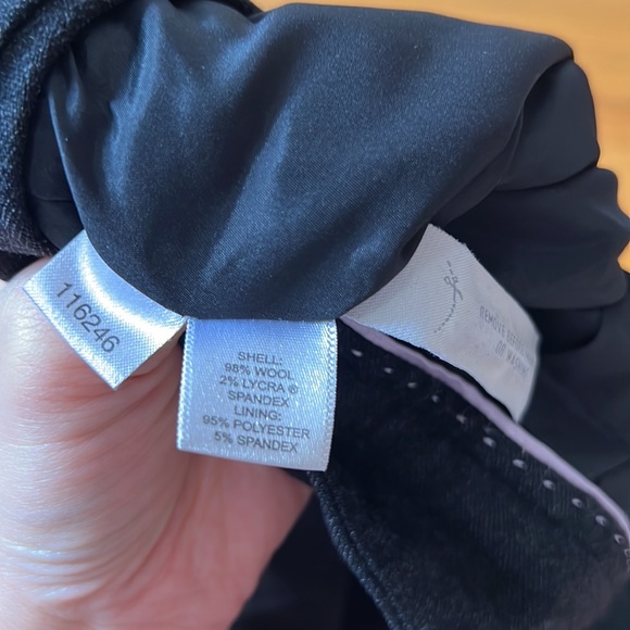 Ann Taylor Straight Leg Black Pants (lined) 98% Wool - Size 8/10 - Picture 7 of 16